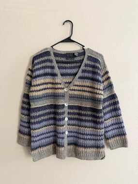 Sigrid Olsen Knitted By Hand Silk Blend Cardigan